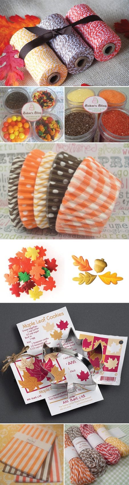 Thanksgiving Baking Supplies from Bakers Bling on Etsy