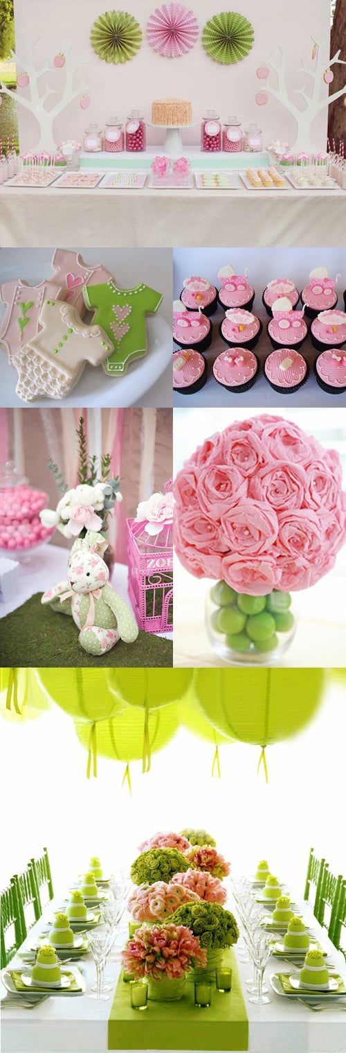 Pink And Green Baby Shower Ideas Pink green baby shower