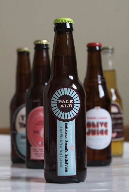 Custom beer labels for Valentine's Day