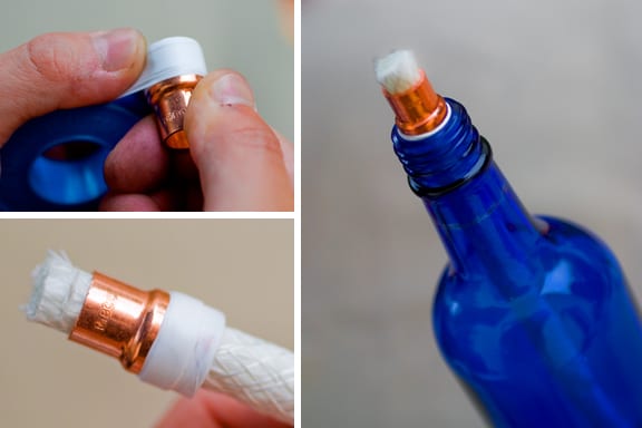 Recycled Wine Bottle Torch