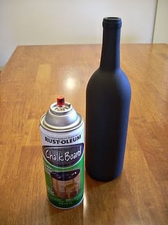 DIY Chalkboard Wine Bottle, image courtesy of www.thedomesticdomicile.blogspot.com