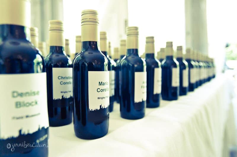 Custom Chicago Wedding Labels by Alicia Potter, photos by Jennifer Eileen
