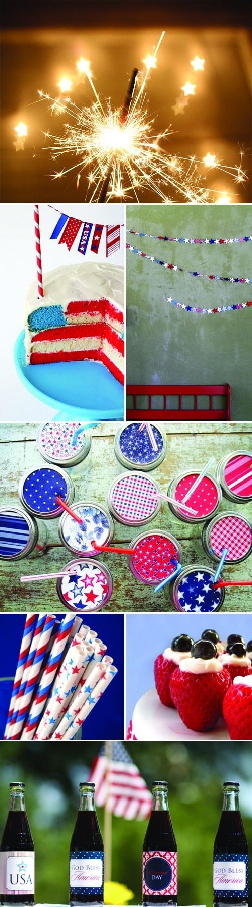 Fourth of July Patriotic Inspiration Board, Red White and Blue