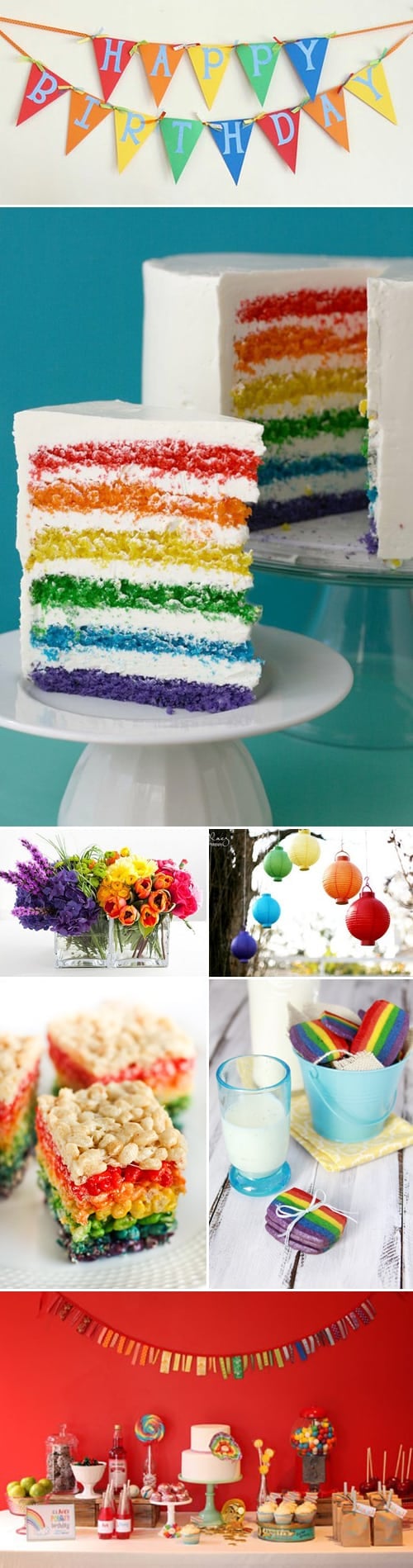 Rainbow Theme Birthday Party