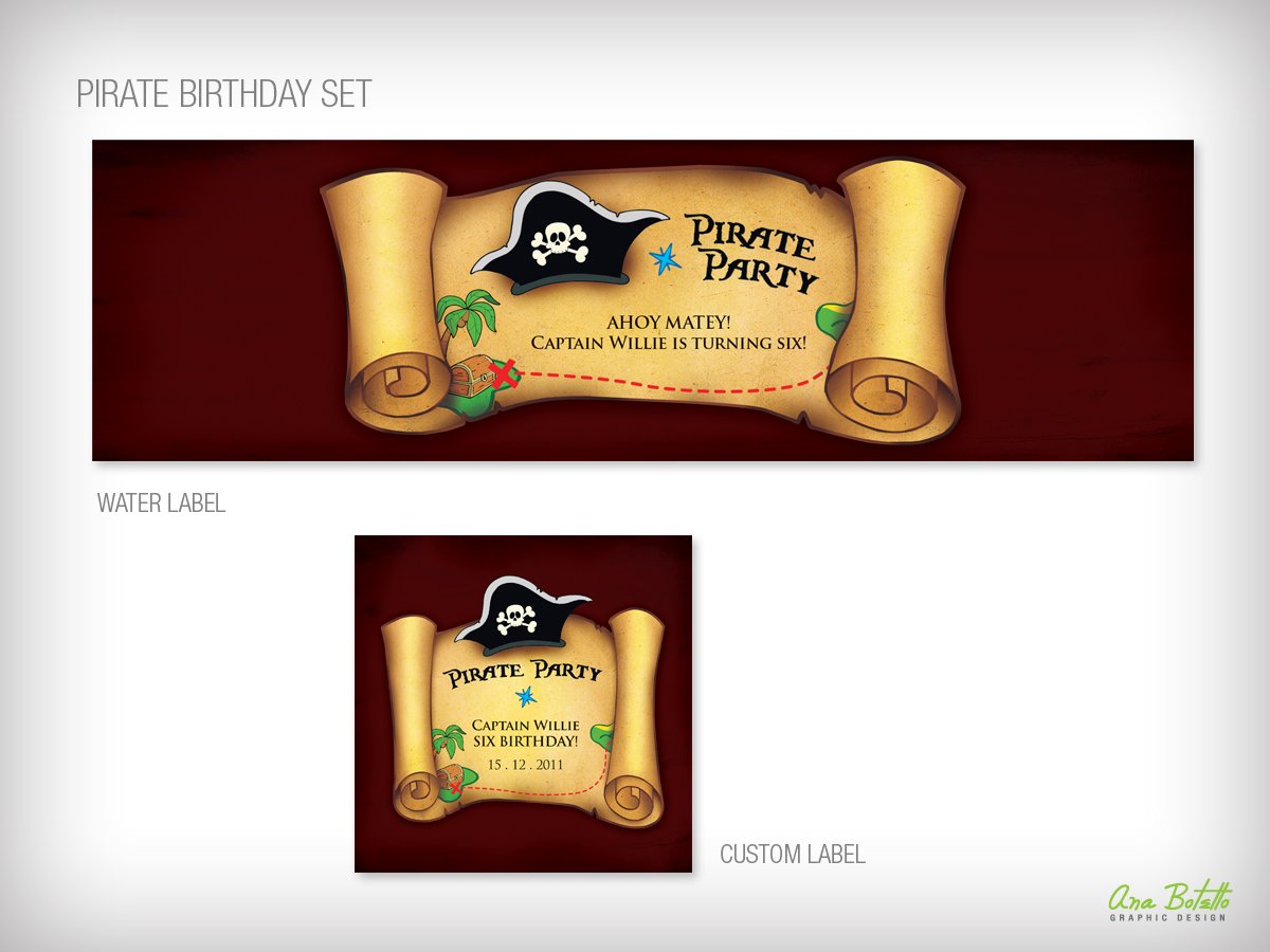 Pirate Birthday Party, Kids, by Bottle Your Brand