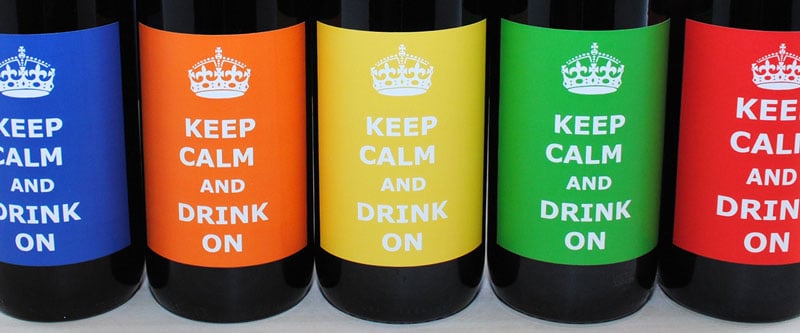 DIY Wine Labels Keep Calm and Drink On