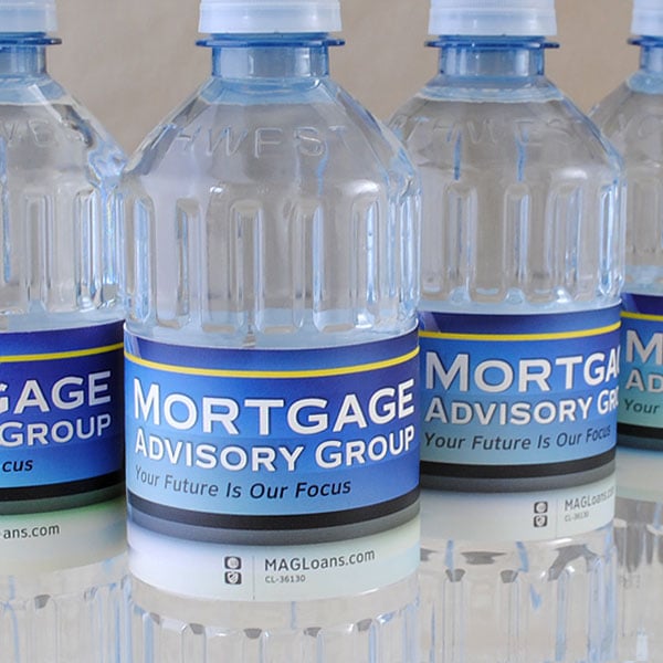 Private label bottled water for promotions