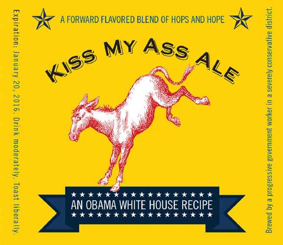 Political beer labels are a popular submission on Bottle Your Brand