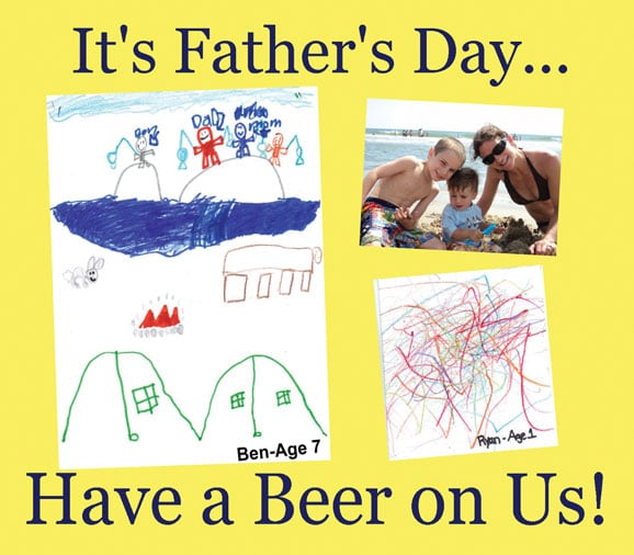 A custom made Fathers Day beer label.