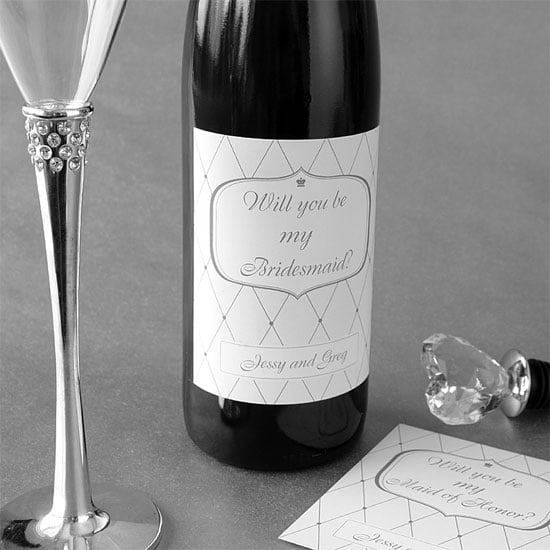 Make a custom champagne label to ask your bridesmaid to be in your wedding.