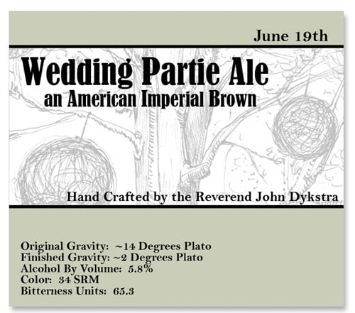 Beer Label Partie Ale Number 3 of 20 of Our 20 Must See Wedding Beer Labels