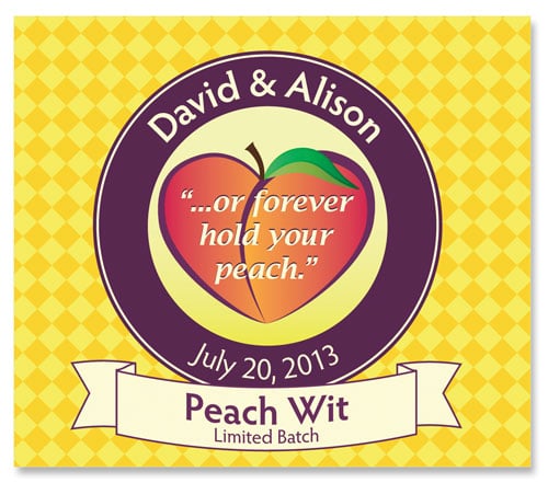 Beer Label Peach Wit Number 2 of 20 of Our 20 Must See Wedding Beer Labels