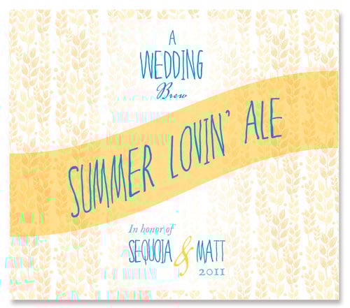 Beer Label Summer Lovin' Ale Number 17 of 20 of Our Must See Wedding Beer Labels