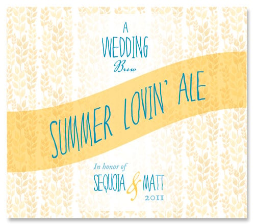 Beer Label Summer Lovin' Ale Number 17 of 20 of Our Must See Wedding Beer Labels