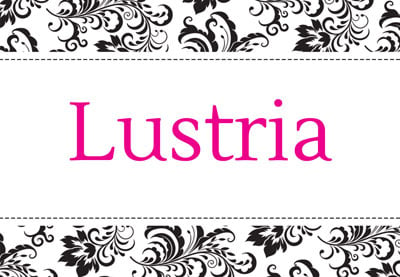 Lustria font for wedding labels