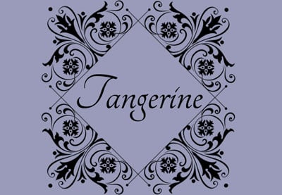Tangerine wedding font