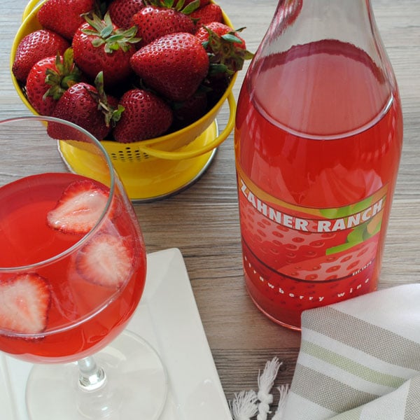 Strawberry wine is a refreshing summertime drink