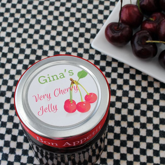 Make your own jelly jar circle sticker