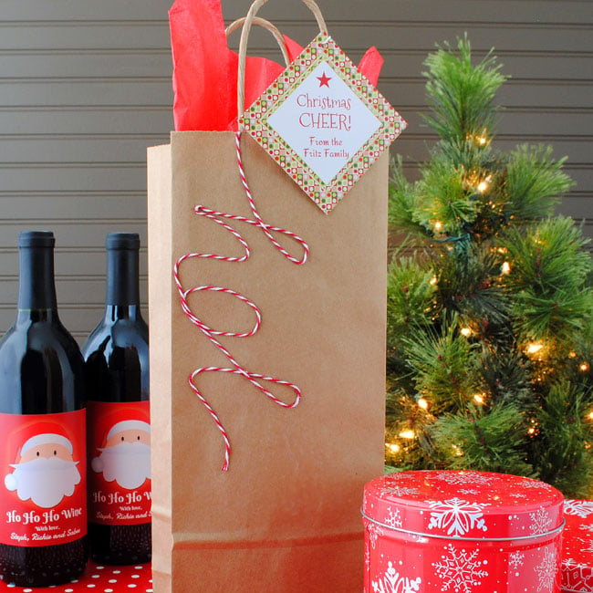 DIY Holiday Wine Tote