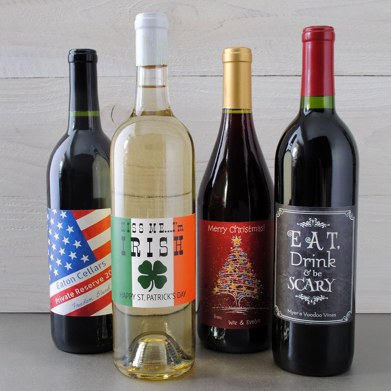 Holiday Wine Labels