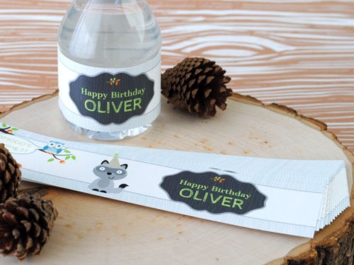 Woodland-Animals-Water-bottle-labels-fanned