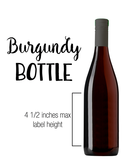 Choose the best size wine label for this bottle shape