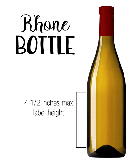 Choose the best size wine label for this bottle style