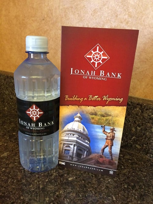 Personalized bottled water for office reception areas