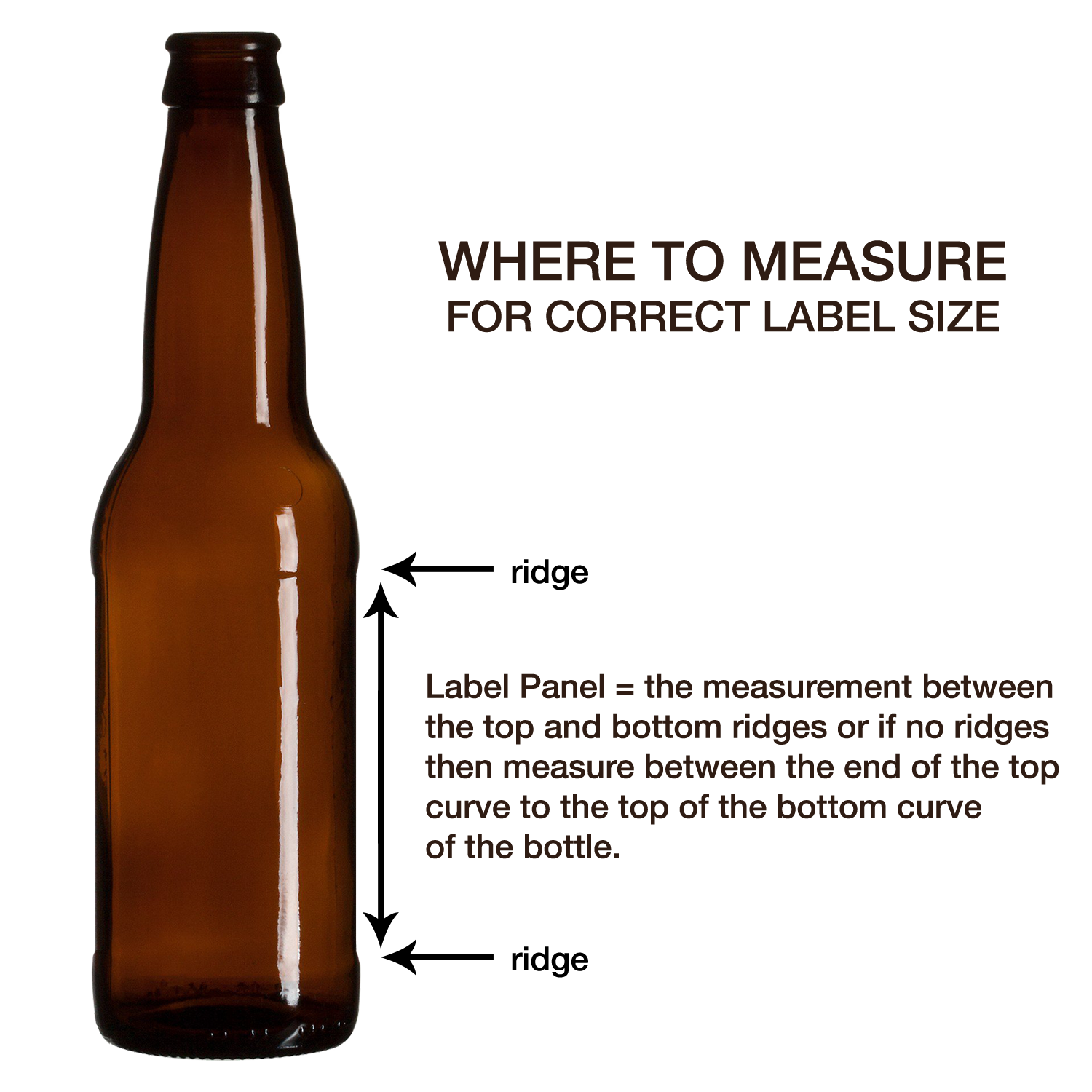 How to measure a beer bottle for a custom label.