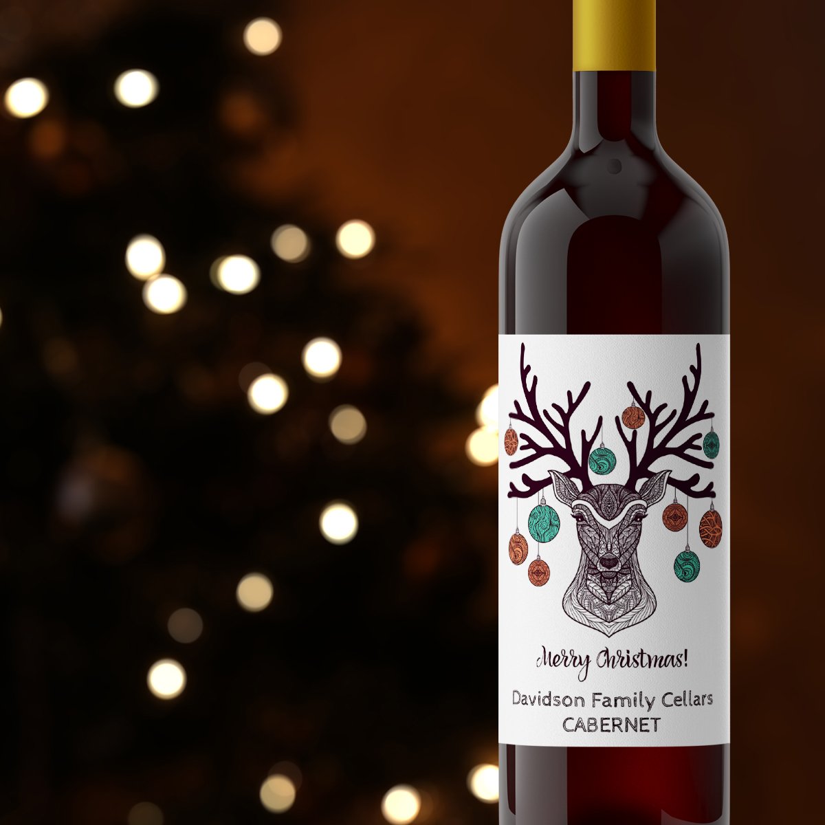 Christmas wine labels make inexpensive holiday gifts and great stocking stuffers.