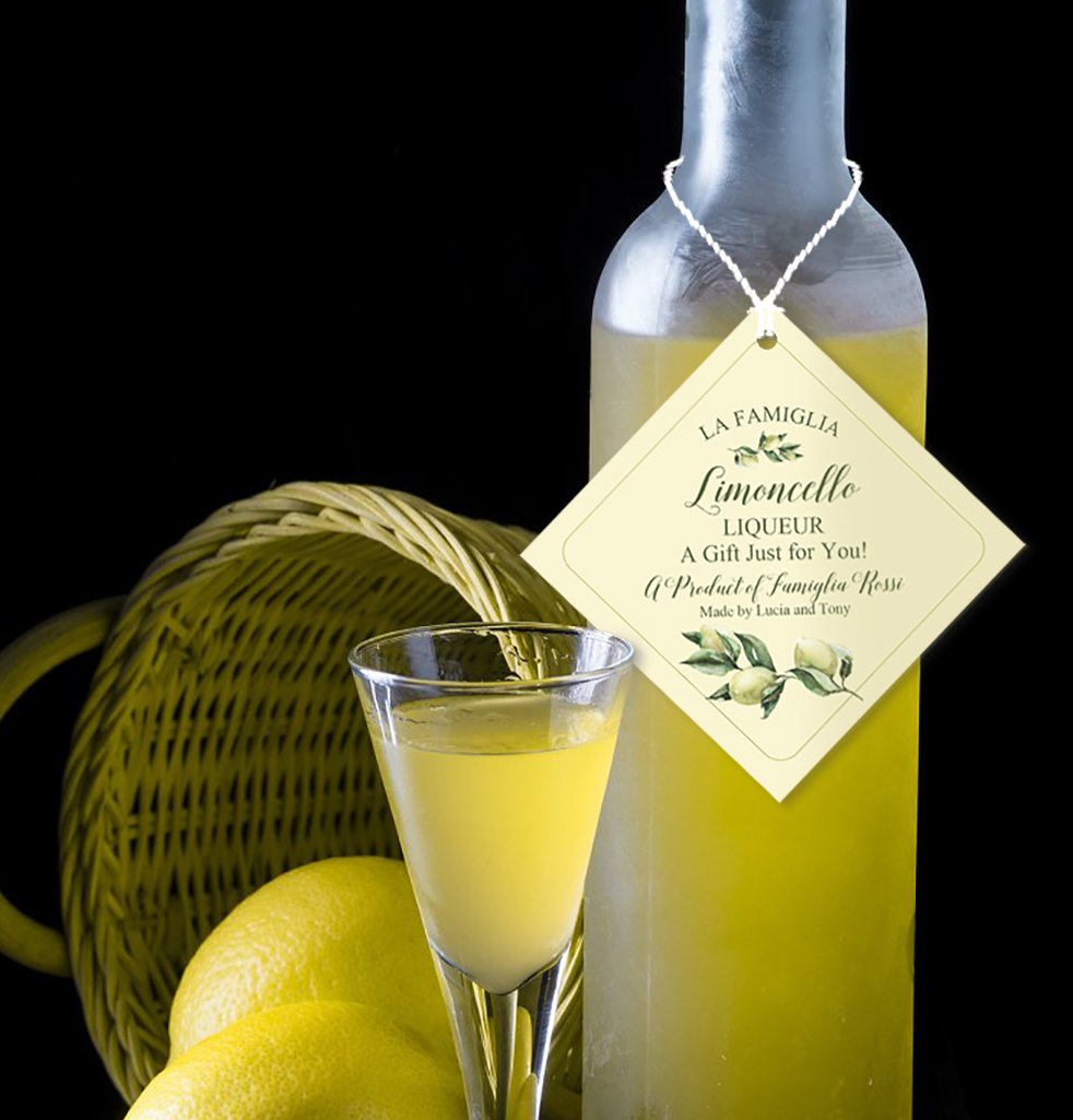 Custom limoncello hang tags start at under 10 dollars and make great inexpensive gifts for the holidays.