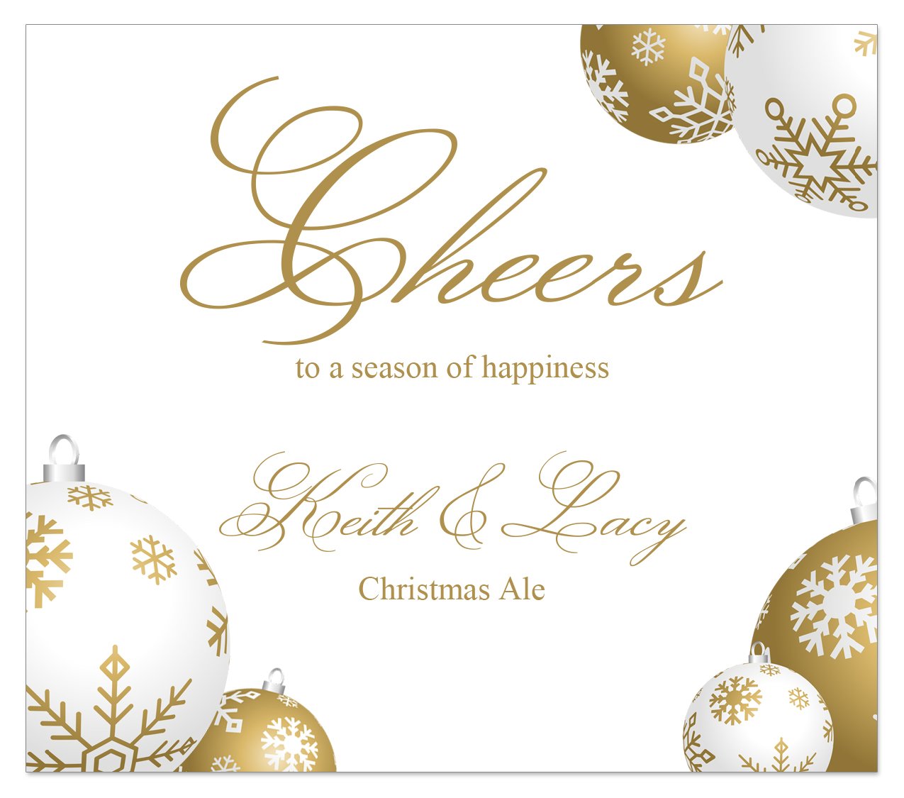 Christmas beer label - Make one of a kind with free holiday fonts