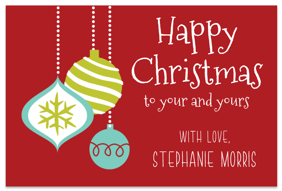 Gift tag sticker with a holiday font Mountains of Christmas