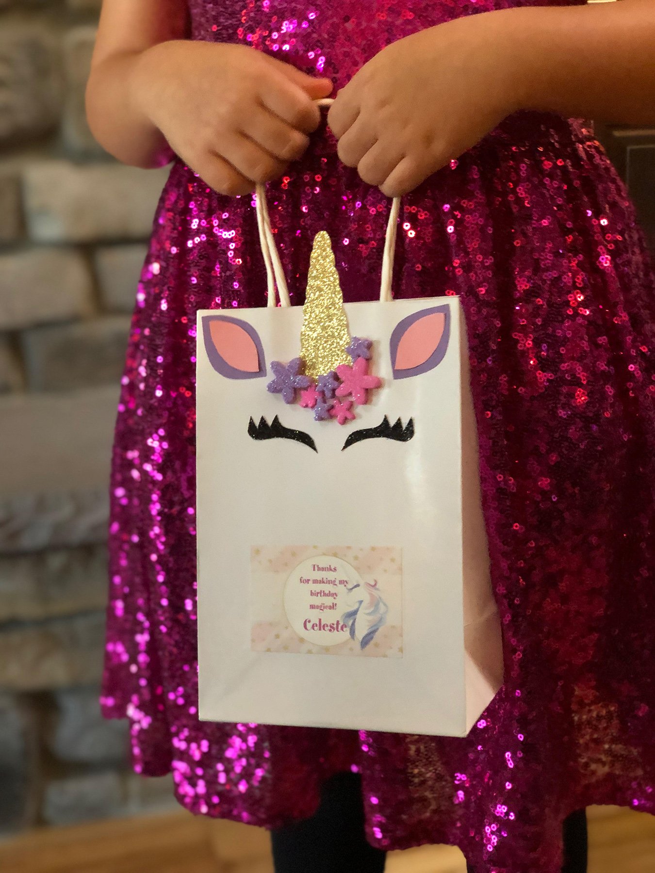 Details about   X 20 GIRLS CUTE UNICORN DREAMS PINK BIRTHDAY PARTY  TREAT PAPER GIFT BAGS