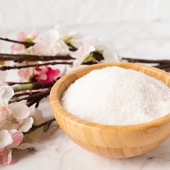 Organic sugar is used to make this DIY sugar scrub.