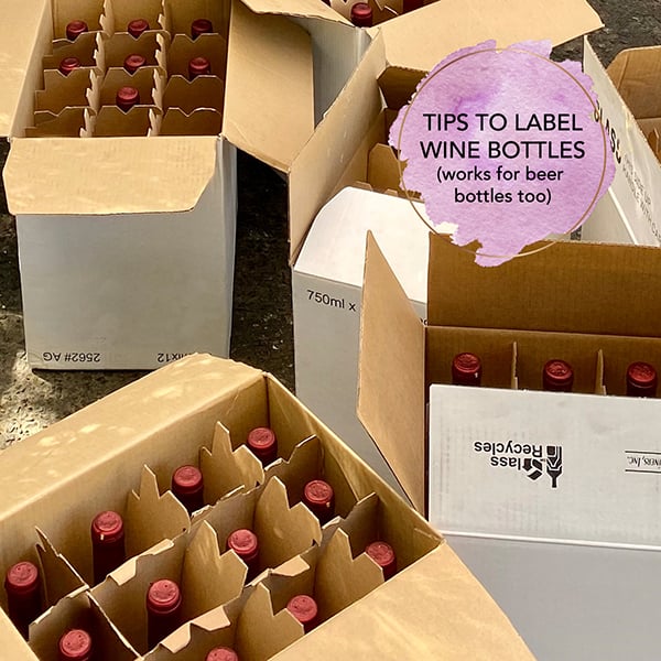 Boxes of wine waiting to get labels.