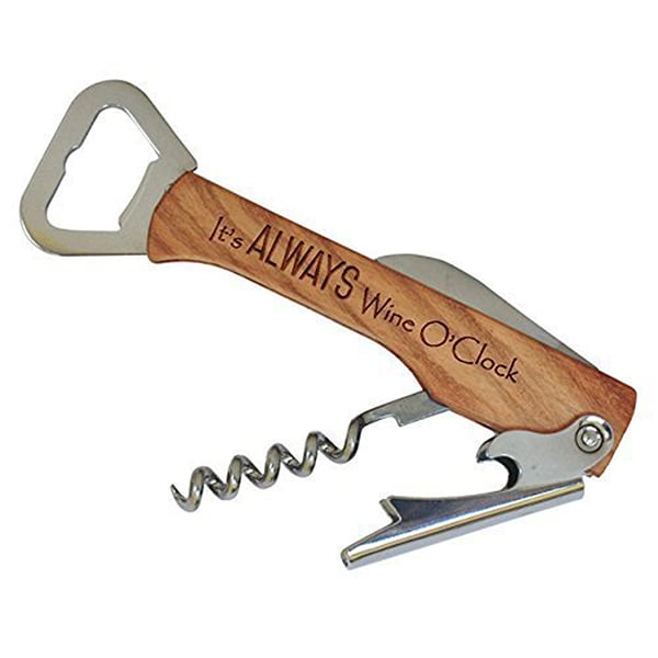 Funny saying on a wine corkscrew