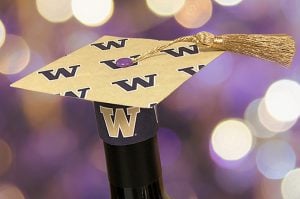 DIY – Graduation Cap Bottle Toppers with College Logos