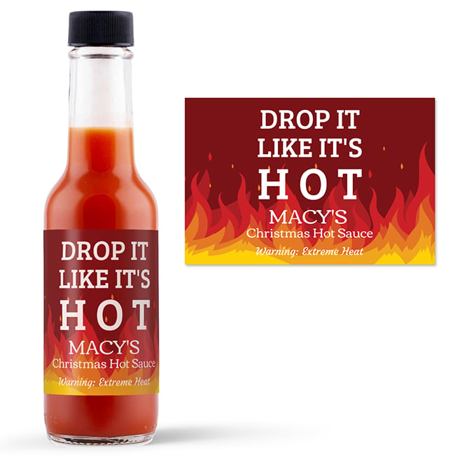 Make a hot sauce label that fits dasher bottles with your hot sauce name and information.