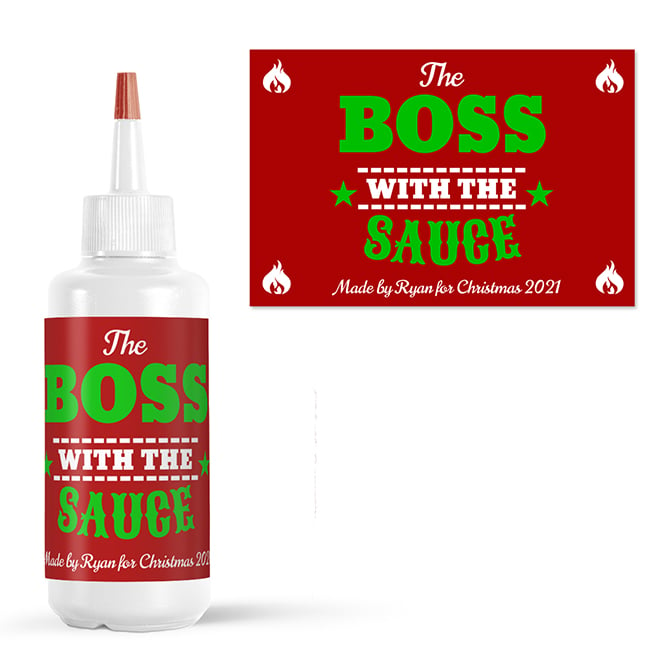 Are you the boss with the sauce? Make your own hot sauce labels for gifts this holiday season.