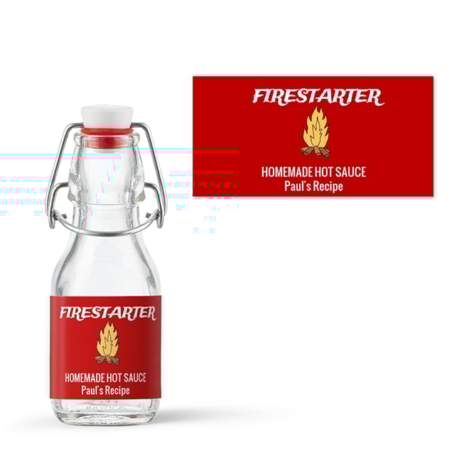 Make your own hot sauce label for bottling hot sauce and giving hot sauce for Christmas gifts.