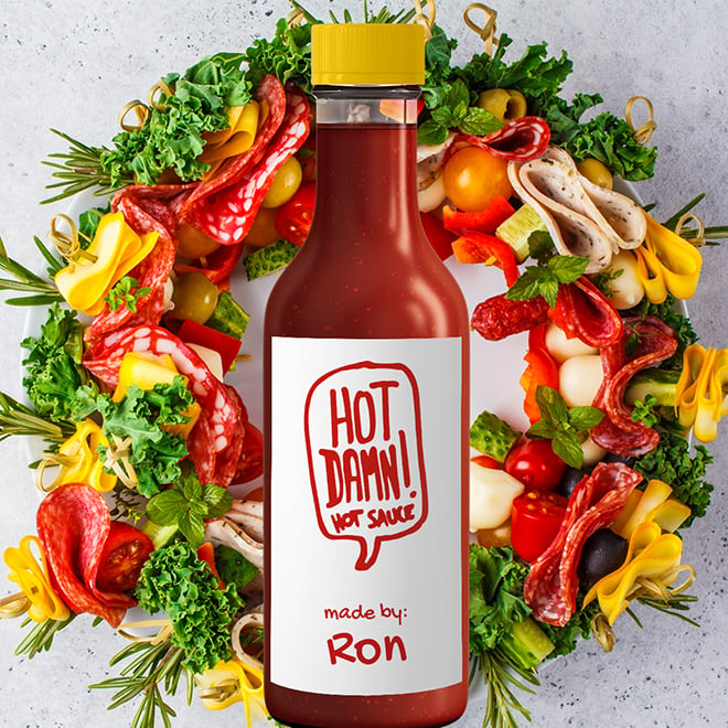 Make personalized hot sauce labels
