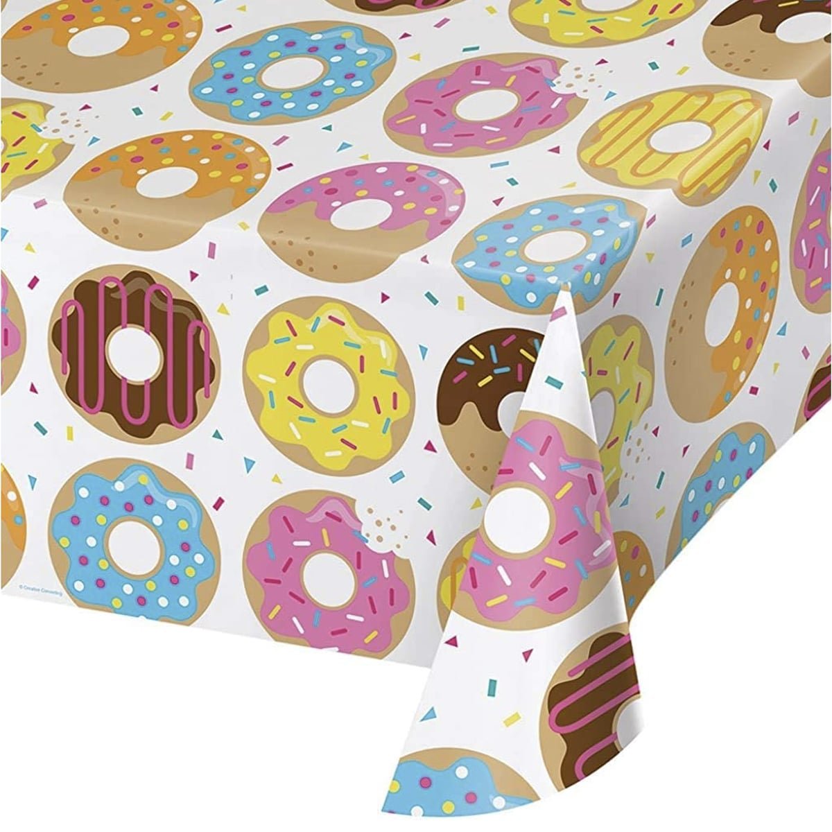 Donut patterned tablecloth