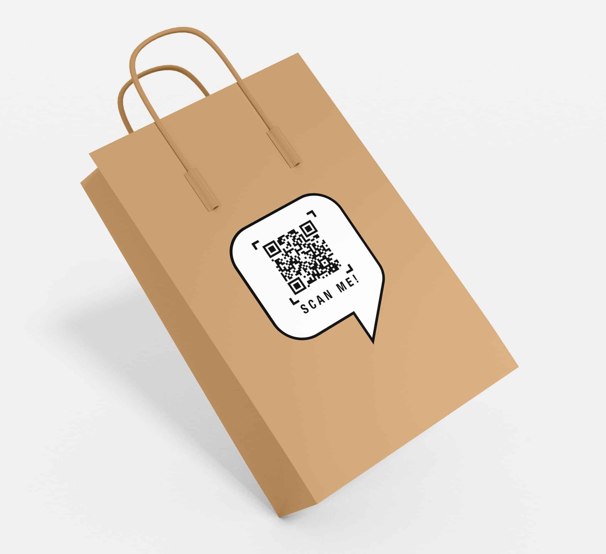 qr code sticker for bags