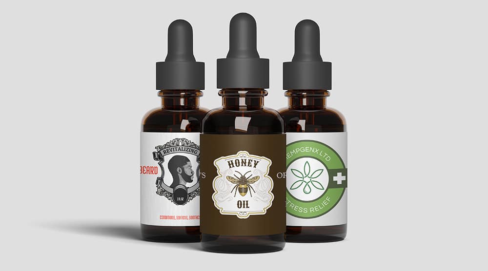Three tips for designing Dropper Bottle, CBD or other Small Label Sizes