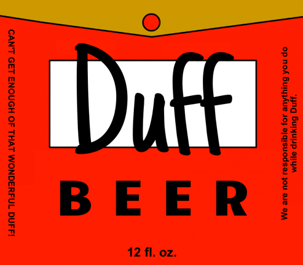 Duff Beer Label