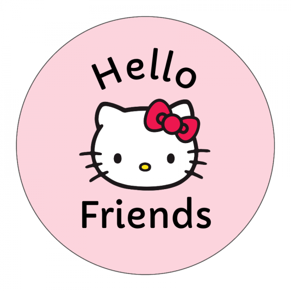 Hi Kitty Circle Sticker