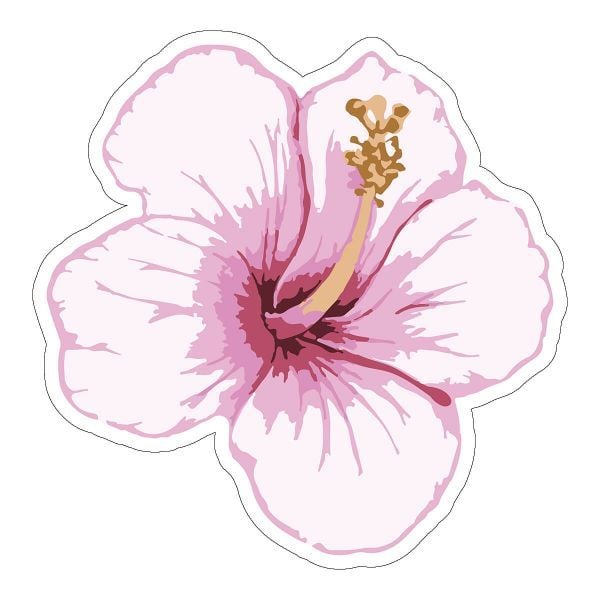 Hibiscus Flower Sticker