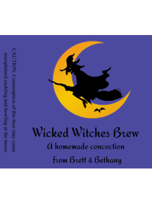 Halloween Witches Beer Label