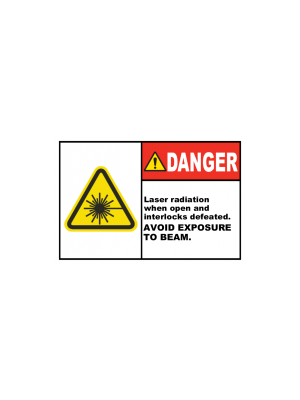 Laser Radiation When Open Safety Label